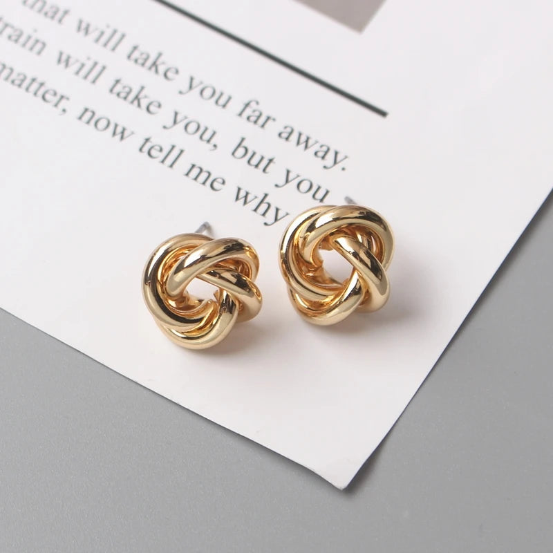 Twisted Knot Stud Earrings