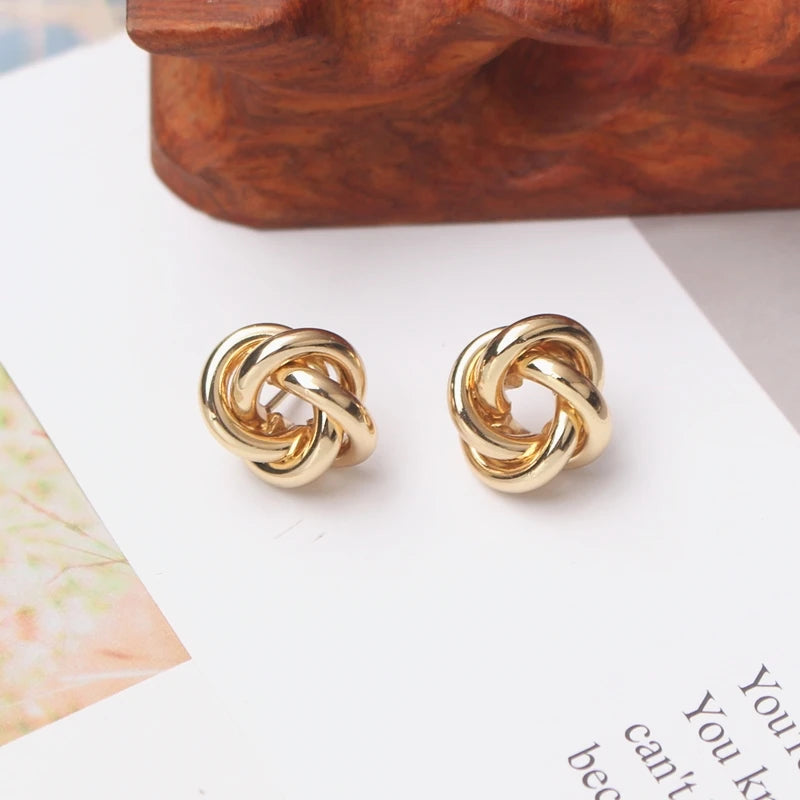 Twisted Knot Stud Earrings