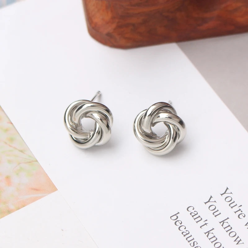 Twisted Knot Stud Earrings