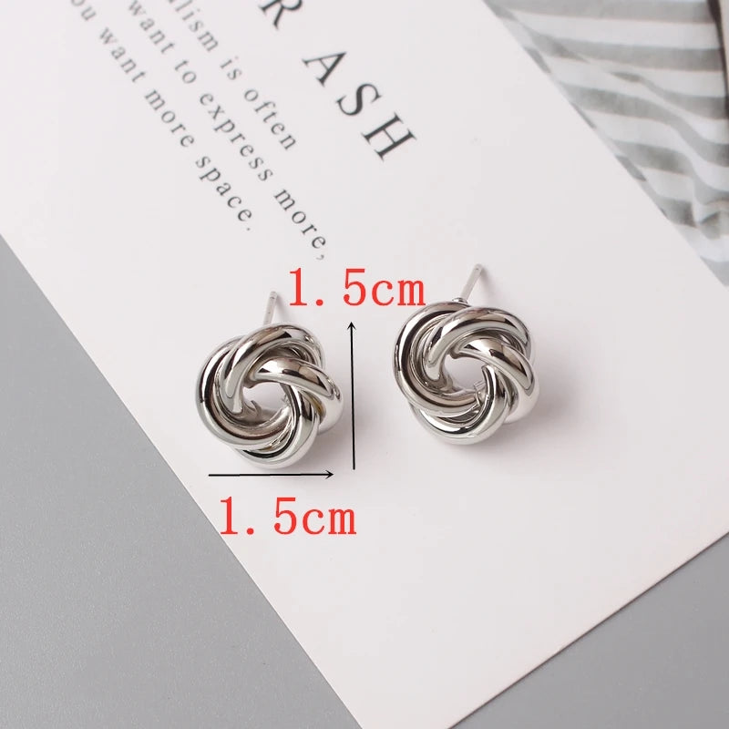 Twisted Knot Stud Earrings