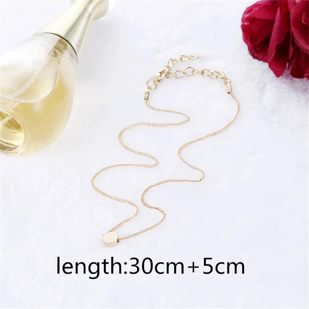 Gold Heart Triangle Pendant Necklace