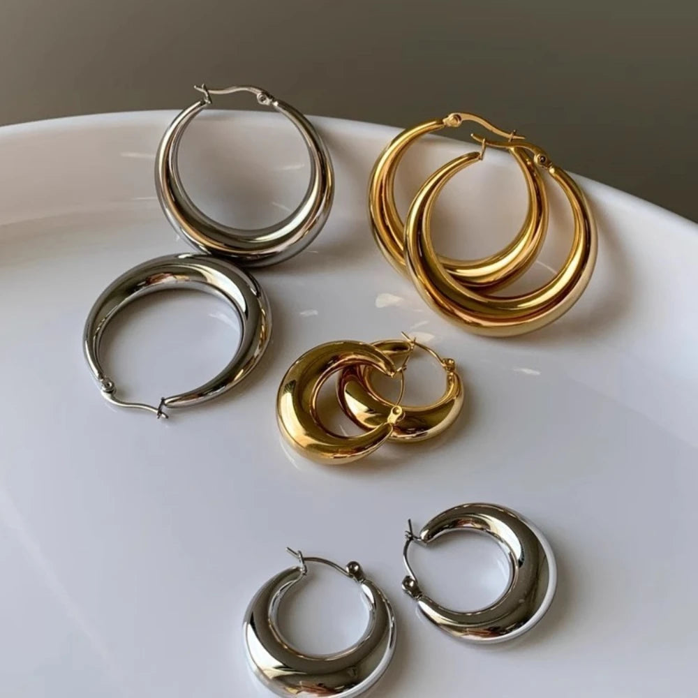 Stainless Steel Hoop Earrings