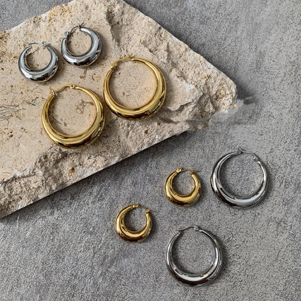 Stainless Steel Hoop Earrings
