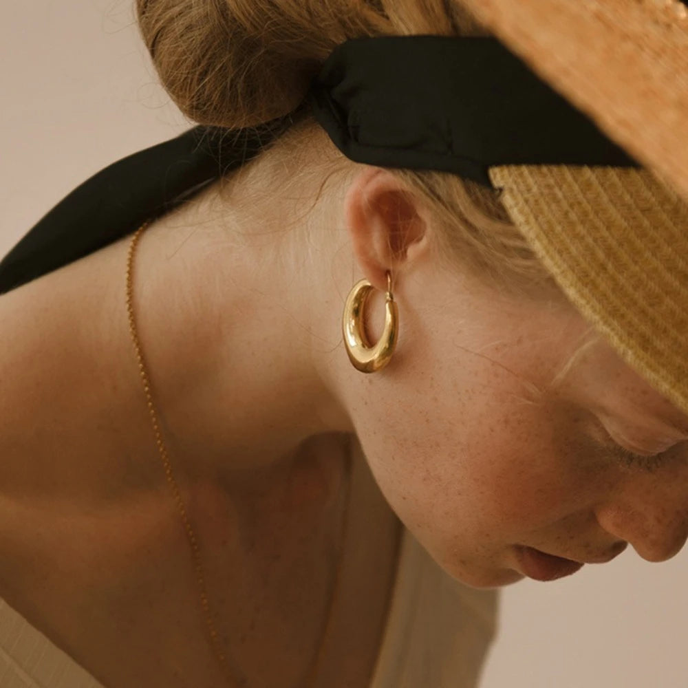 Stainless Steel Hoop Earrings