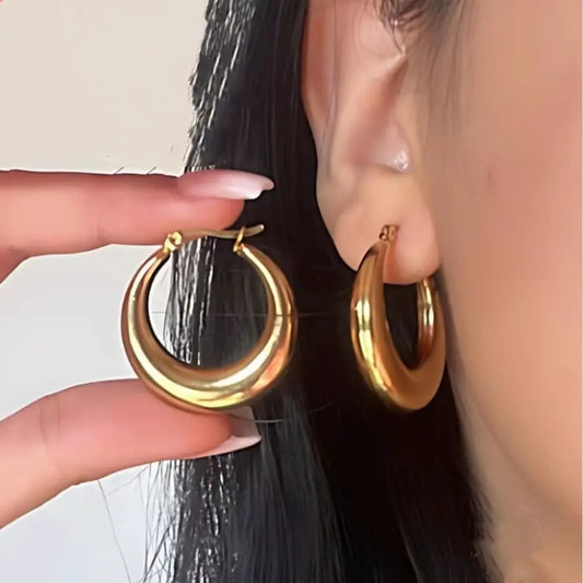 Stainless Steel Hoop Earrings