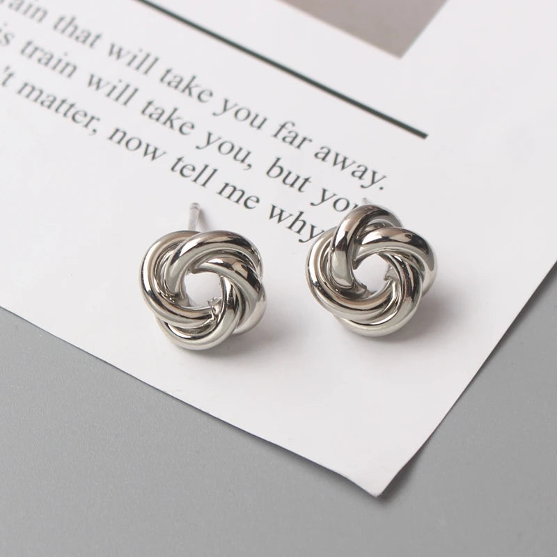 Twisted Knot Stud Earrings