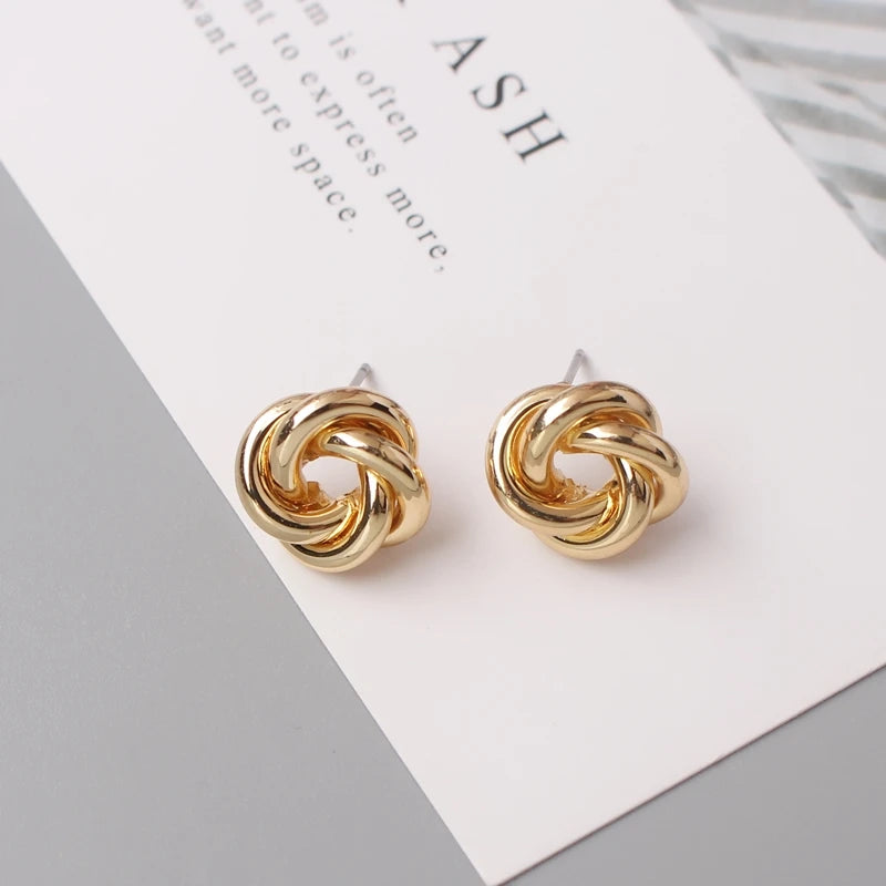 Twisted Knot Stud Earrings