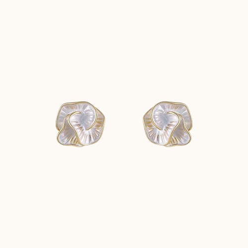 Elegant Camellia Stud Earrings