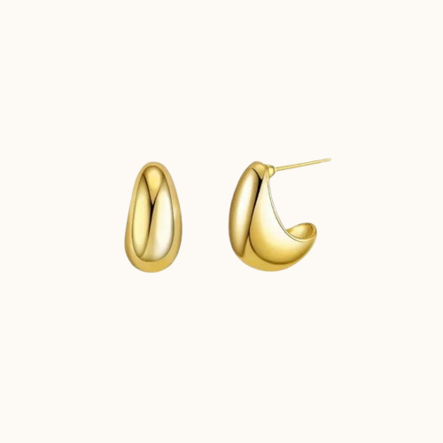 Glossy water droplet earrings