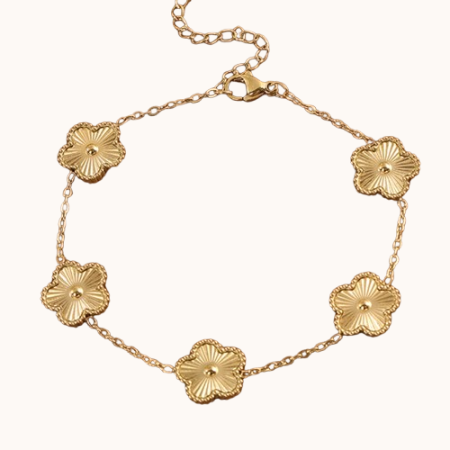 Lucky Clover Stainless Steel Bracelet