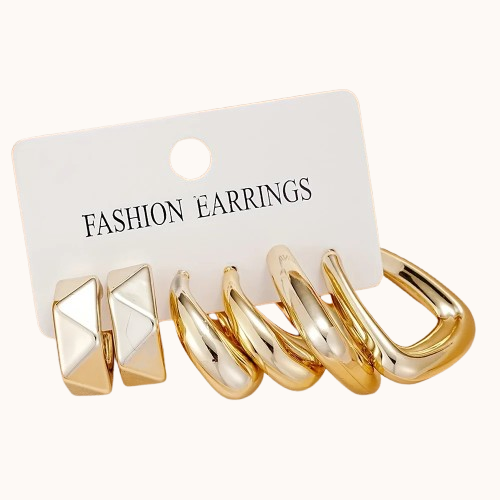 Minimalist C-Shaped Water Droplet Earrings