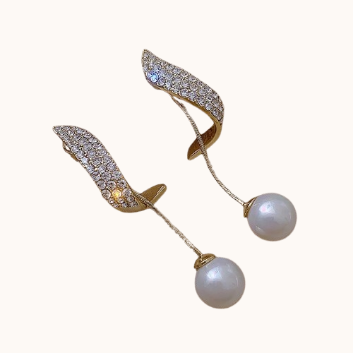 Pearl Geometric Earrings