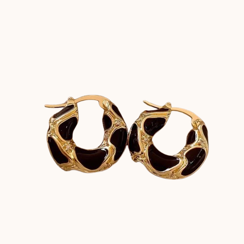 Vintage Gold-Plated Hoop Earrings
