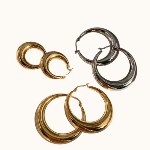 Stainless Steel Hoop Earrings