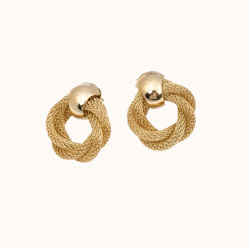 Twisted weaving earrings