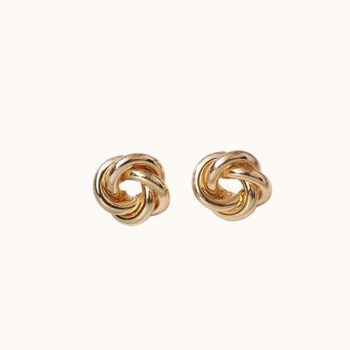 Twisted Knot Stud Earrings