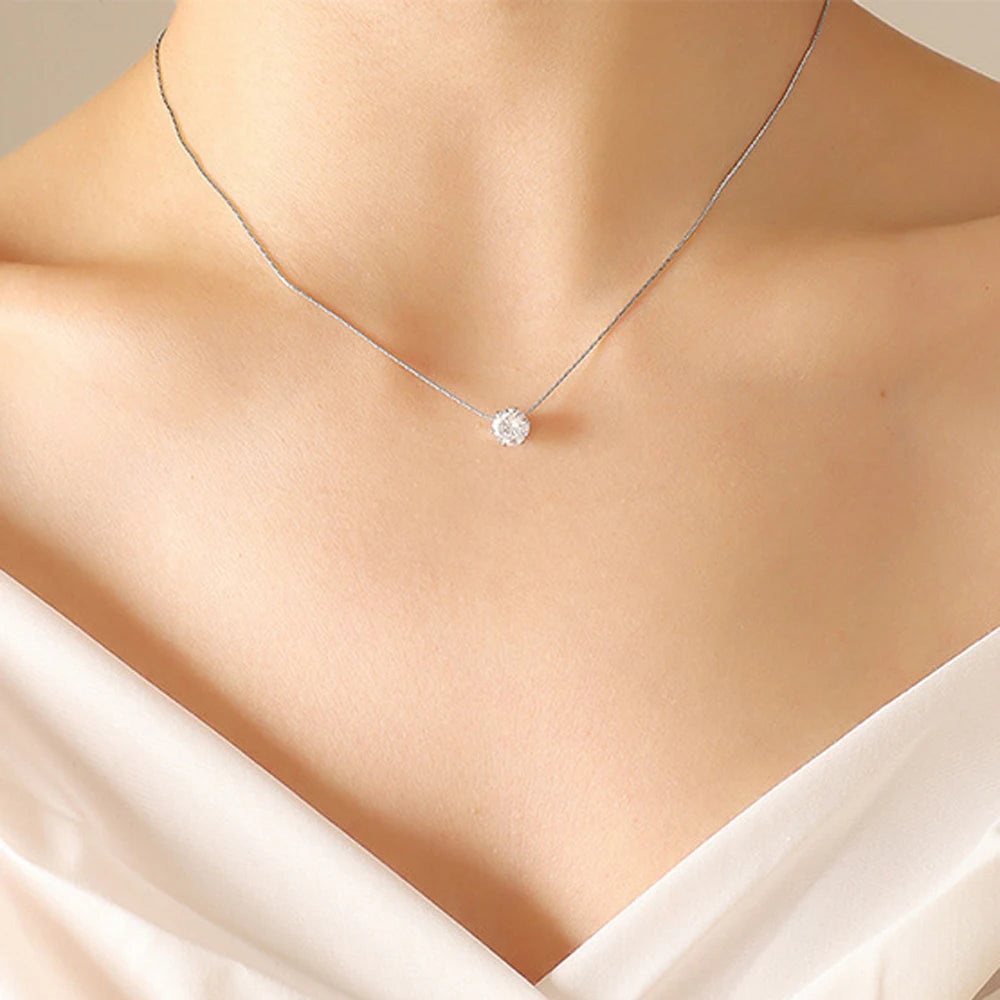 Minimalist Shiny Zircon Choker