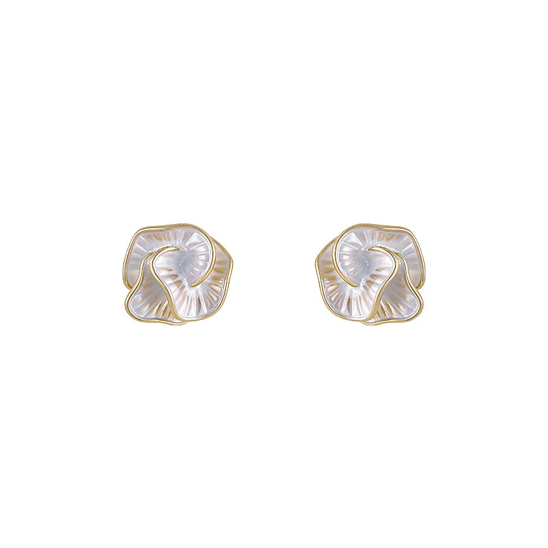 Elegant Camellia Stud Earrings