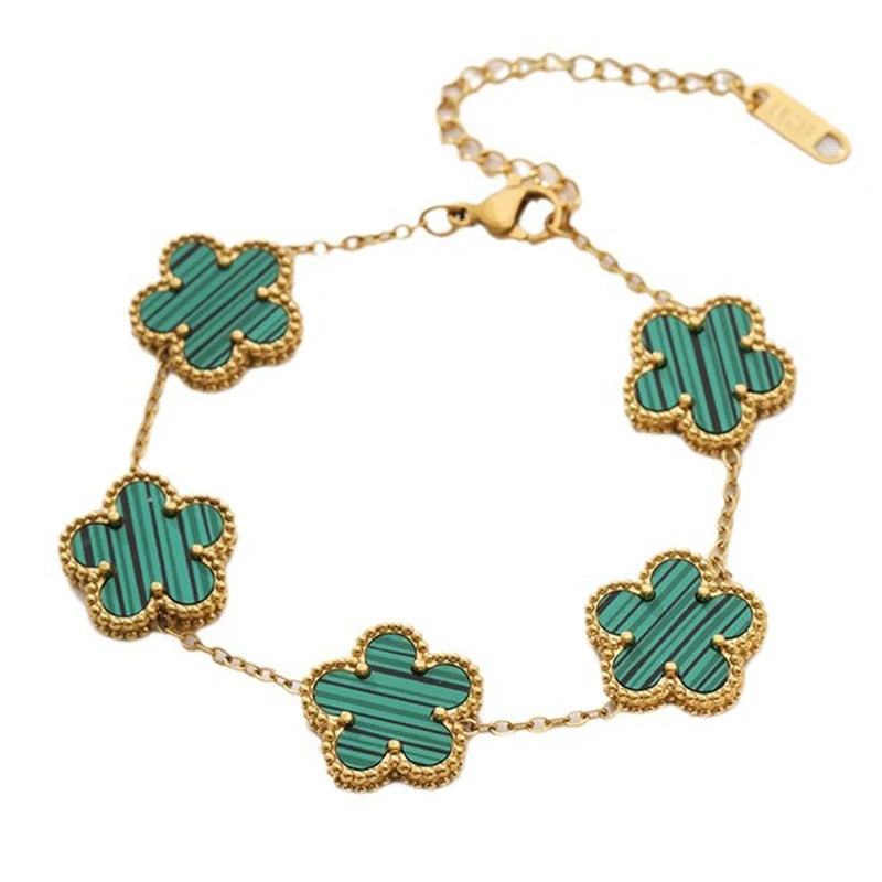 Lucky Clover Stainless Steel Bracelet