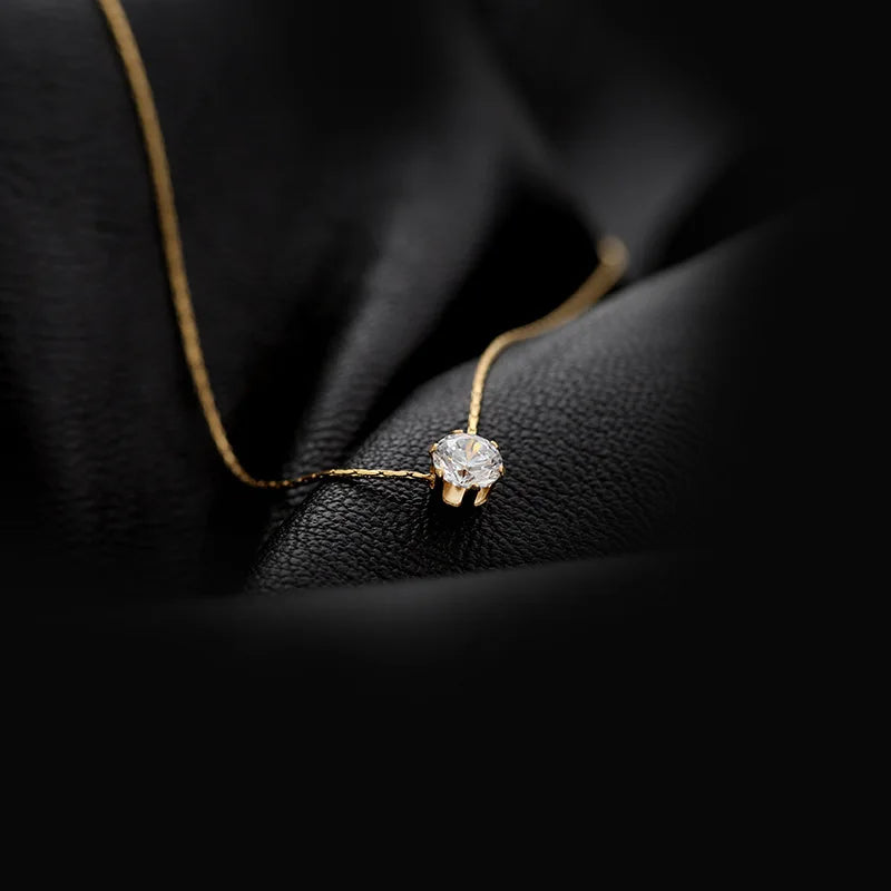 Minimalist Shiny Zircon Choker