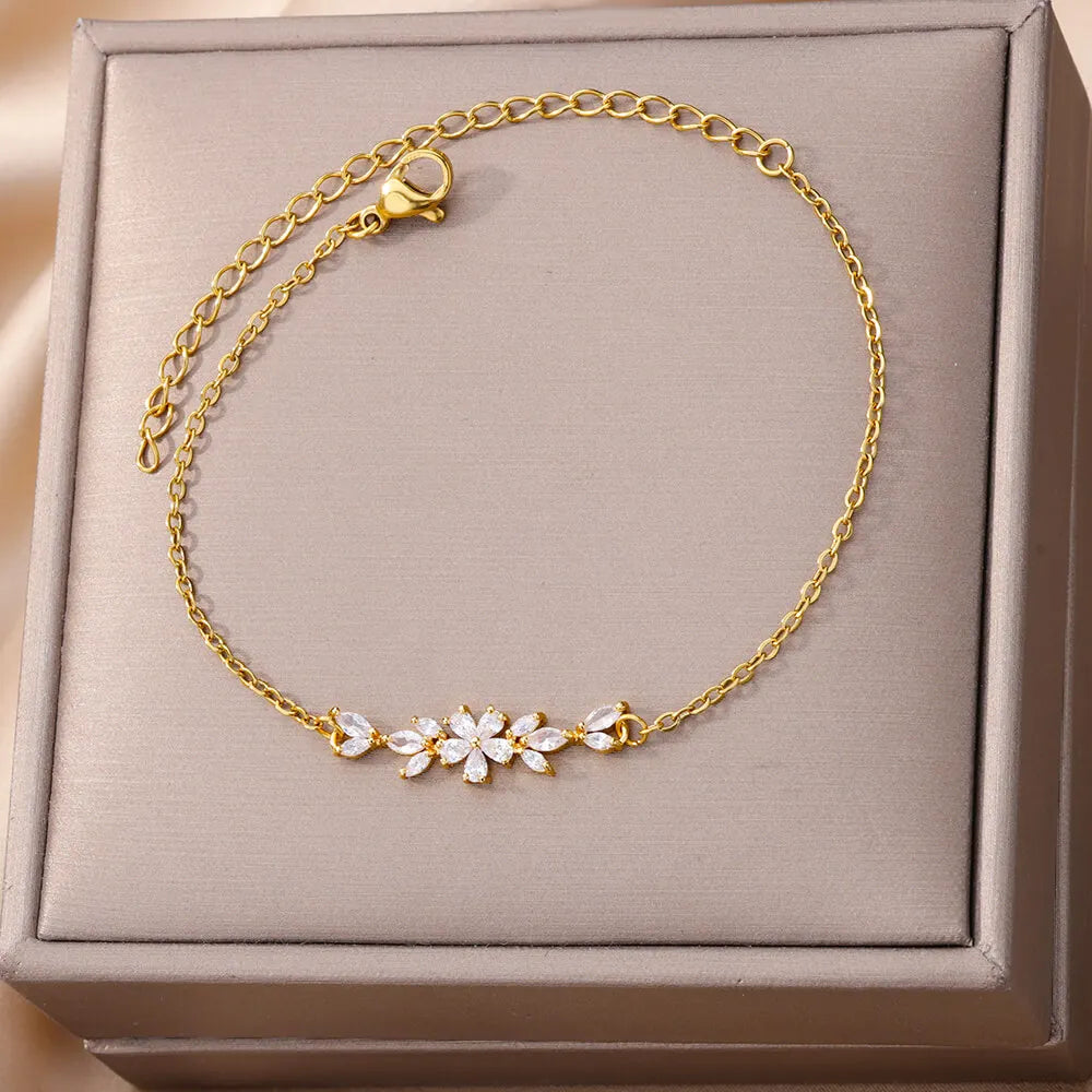 Flower Bracelet stainless steel